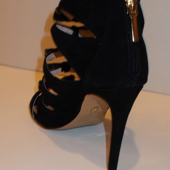 VS COLIN STUART Black Suede Gladiator Sz 7 - Picture 4 of 7